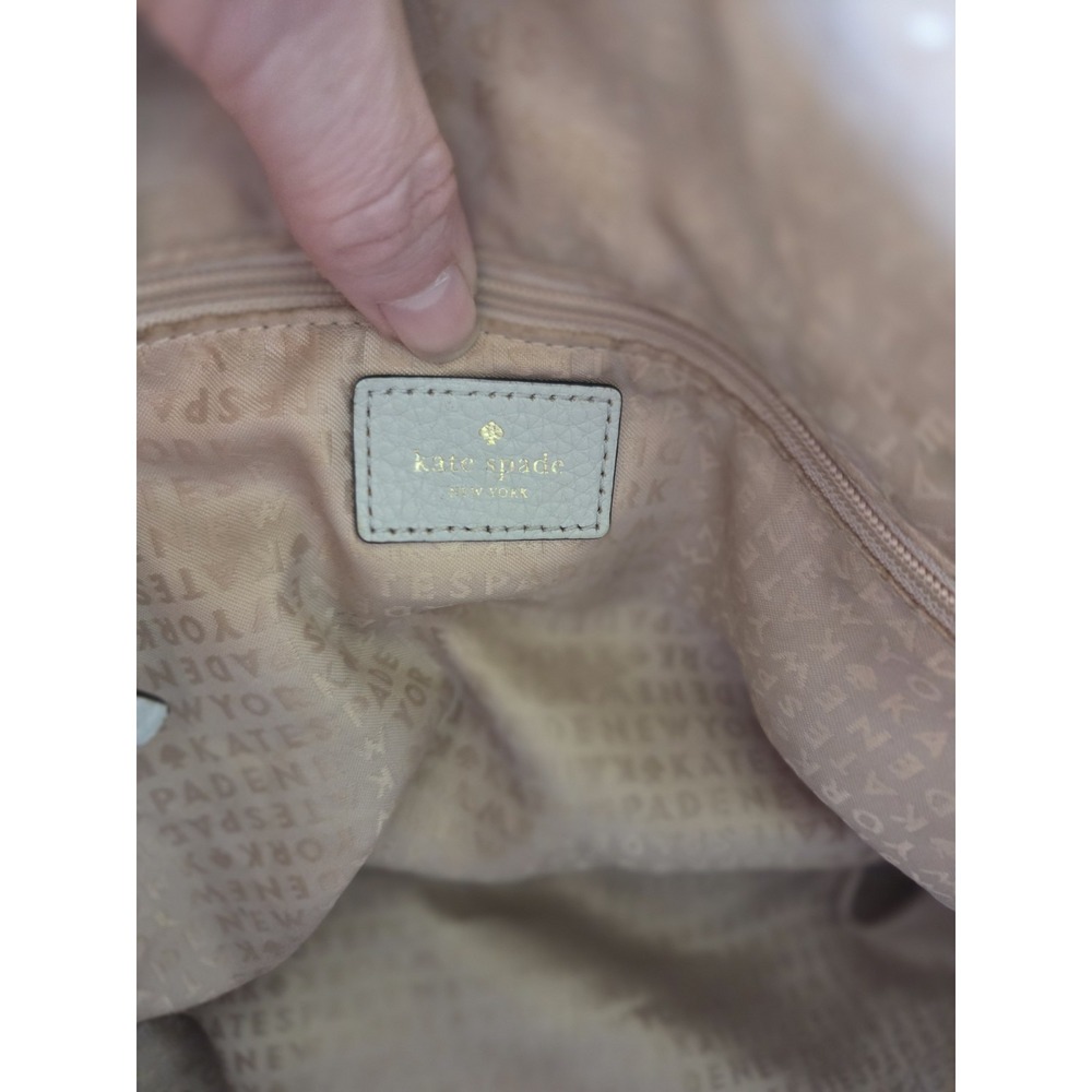 Kate Spade Berkshire Road Teegan Zip Tote‎ Bag Satchel Grey Shoulder Leather - Picture 8 of 10